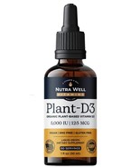 Vitamins D3 Liquid - 60 Serving Plant Based Vitamin D3 5000 IU Exp:07/24 - £11.67 GBP