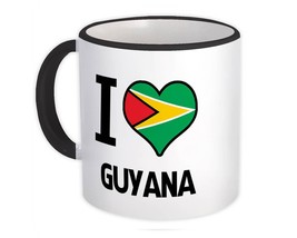 I Love Guyana : Gift Mug Flag Heart Country Crest Guyanese Expat - £12.74 GBP+