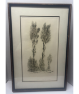Vintage Original Kenji Ushiku Etching 49/125. Poplar - P. with paperwork - $59.40