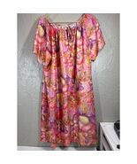 Vintage Haband Womens Mumu House Dress Floral Watercolor MuuMuu Size XXL - $540.22 MXN