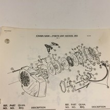 1969 Poulan Model 202 Chain Saw Illustrated Parts List - £19.58 GBP