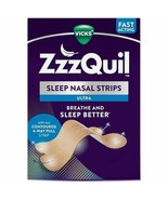 Vicks ZzzQuil Sleep Nasal Strips, Snoring, Nighttime Nasal Strips, Drug ... - $19.89 CAD