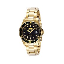 Invicta Pro Diver Unisex Quartz Watch with Black Dial  Analogue display on Gold  - £112.06 GBP