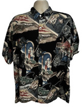Tori Richard Vintage Mens Hollywood Movies Films Button Up Shirt XL Pocket USA - £46.38 GBP