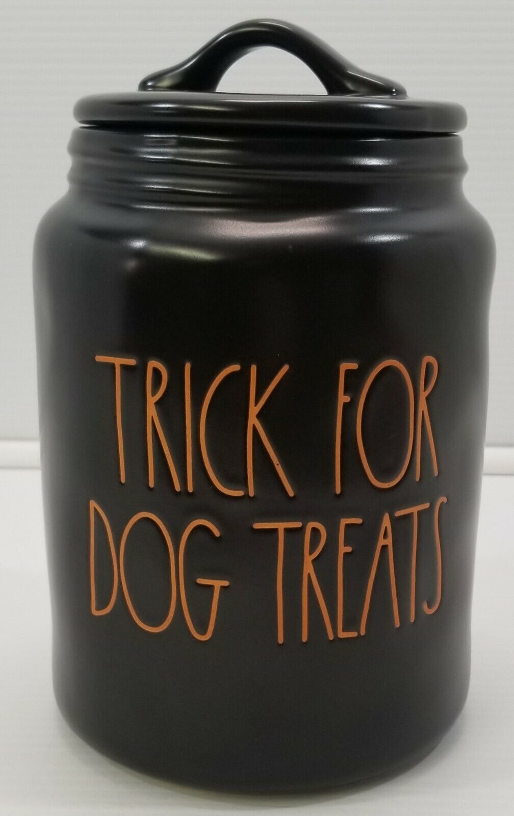 Primary image for MM) Rae Dunn Artisan Collection by Magenta Dog Treat Halloween Black Jar