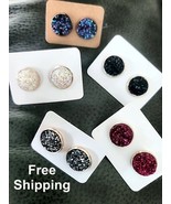 5 Pair Druzy Post Earrings NEW - $17.82 CAD