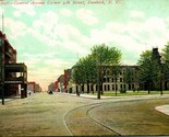 1908 Postcard Central Avenue Corner 4th Street Dunkirk NY w Dwiggins MS ... - £8.56 GBP