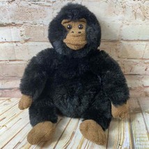 Toys R Us Animal Alley Plush Stuffed Toy Black Brown Monkey Gorilla Ape ... - $11.49