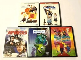 Pippi On The Run, Pacifier, Shipwrecked, Monsters Inc &amp; Willy Wonka DVD - £12.64 GBP