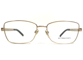 Burberry Eyeglasses Frames B1259-Q 1189 Gold Nova Check Leather 54-16-135 - £67.08 GBP