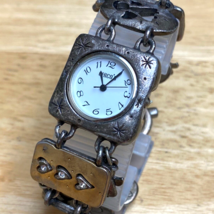 Chico&#39;s Lady Distressed Dual Tone Faux Gemstone Analog Quartz Watch~New Battery - £21.00 GBP