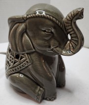 CUTE Ceramic Grey Elephant Night Light Tested Works! - £11.04 GBP