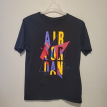Air Jordan 7 Mens Shirt Large Black Vintage Casual Short Sleeve - $21.75