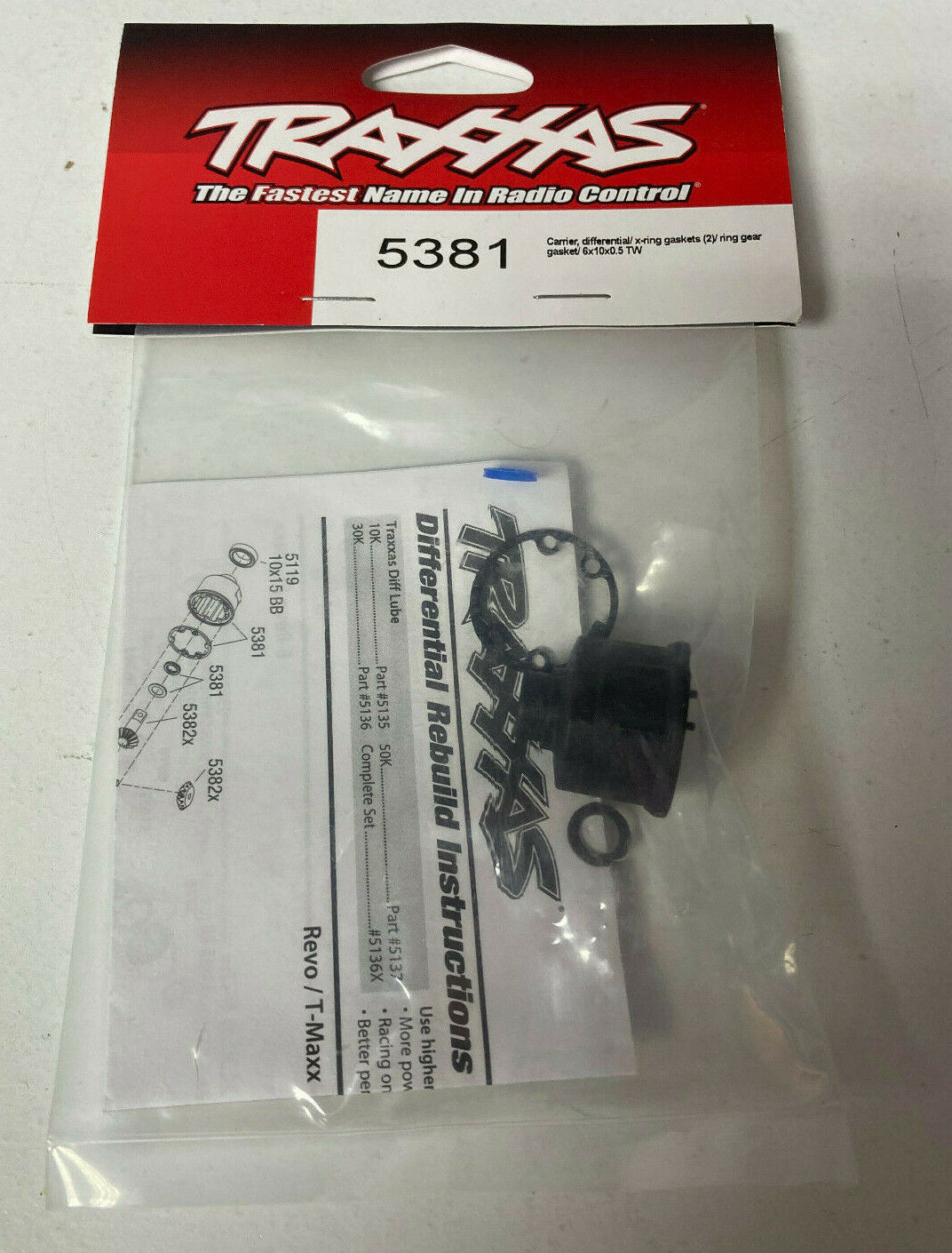 Primary image for TRAXXAS 5381 Carrier Differential X-Ring Gaskets (2) Ring Gear RC Part NEW