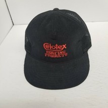 Vintage Celotex Roofing Products Mesh Snapback Black Hat, Construction! ... - $17.77