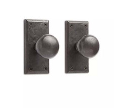 New Dark Bronze Marwick Rectangular Solid Bronze Knob Set - Privacy, Pas... - $149.95