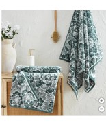 Trident Limited Bath Towels Green Floral 2-Pack 30&quot; X 58&quot; Cotton 600 GSM - $58.39 CAD