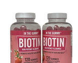 2 X In The Gummy Biotin supplement  healthy hair/ nails 120 Ct Strawberr... - £39.77 GBP