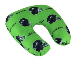 NFL Seattle Seahawks Beaded Travel Neck Pillow - £13.77 GBP