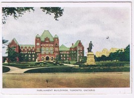 Ontario Postcard Folkard Toronto Parliament Buildings 1944 - £2.31 GBP