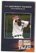 2006 Detroit Tigers Pocket Schedule - $94.67 MXN