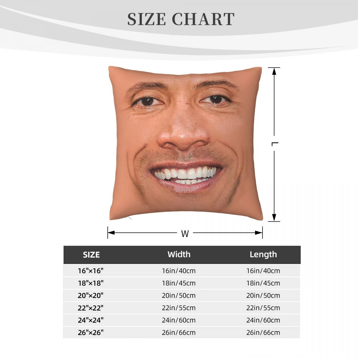 Play The Rock Face Dwayne Cushion Cover For Sofa Home Decorative American Actor  - £23.18 GBP