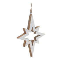 Wood Star Cut-Out Ornament (Set of 4) - $1,172.94 MXN