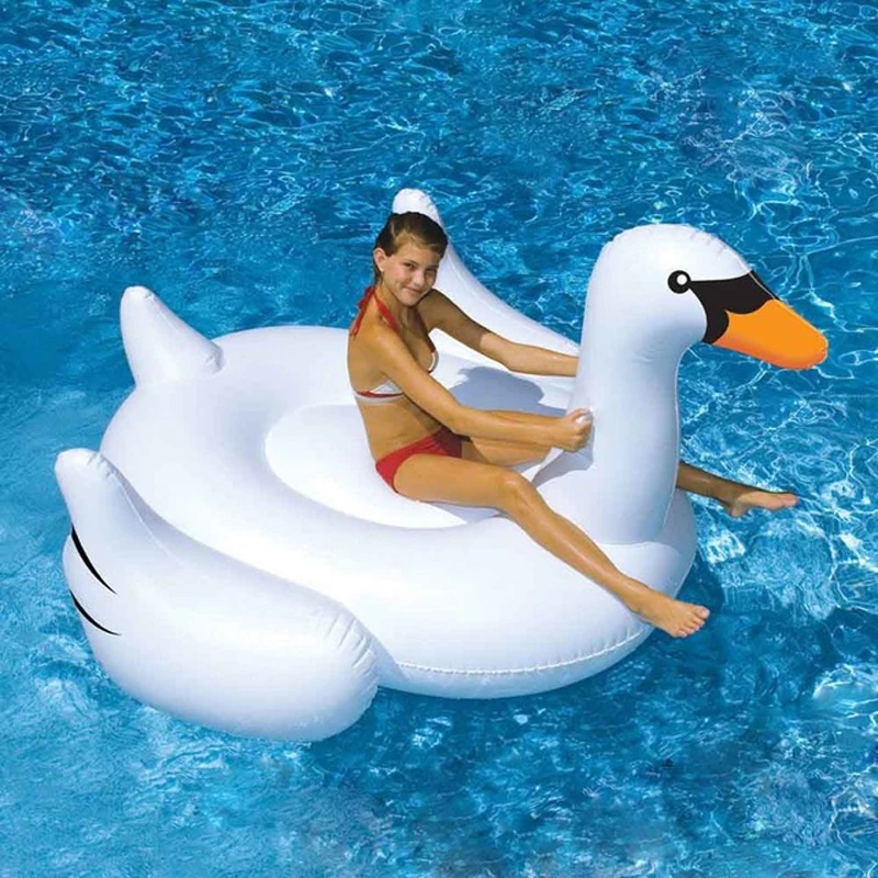 150CM 60 inch Float inflatable swan pool Swim Ring Holiday Water swimming Toys - £55.39 GBP