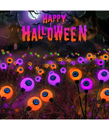 6 Pack of Halloween Decorations Outdoor Solar Eyeball Lights, Purple and... - $1,073.15 MXN