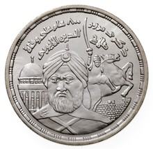 1414-1994 Egitto 2.3kg Argento Moneta IN Bu, Salah El din El-Ayubi Km 763 - $68.30