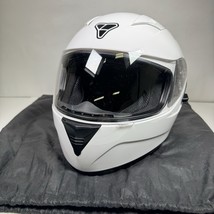 Pilot ST-17 Motorcycle Helmet Full Face Sun Visor White Size Medium - $38.60