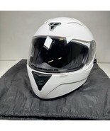 Pilot ST-17 Motorcycle Helmet Full Face Sun Visor White Size Medium - $38.60