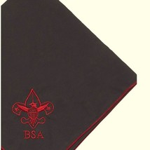 Boy Scouts of America Uniform Black Neckerchief Brick Universal Red Embl... - £7.79 GBP
