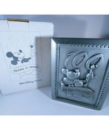 Walt Disney World Pewter Picture Frame Mickey Mouse Pin 100 Years Of Magic - $17.81