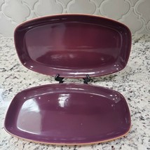 Frankoma Cherokee Red Plum Purple Terracotta Rectangular Platter Steak Plate 6P - £59.83 GBP