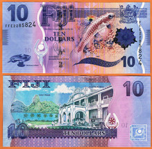 FIJI  ND ( 2012 ) UNC 10 Dollars Banknote Paper Money Bill P- 116 Prefix... - £7.15 GBP