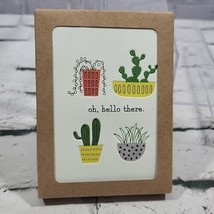 Hallmark Our Planet Boxed Notecards 12 Cactus Houseplant Themed Blank Inside  - £9.49 GBP
