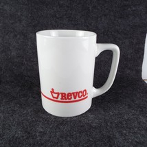 Vintage Revco Drug Store Advertising Coffee Mug White with Red Print 10oz - $9.78