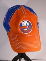 NY Islanders Hat Reebok Network Blue Orange Adjustable cloth Strap used - £15.76 GBP