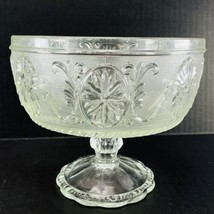 Indiana Tiara Sandwich Glass Compote Pedestal Clear Footed Bowl 5.5&quot; VTG - £14.61 GBP