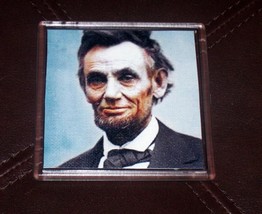 Color Abe Abraham Lincoln Coaster 4 X 4 inches - £5.93 GBP