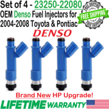 NEW OEM Denso x4 HP Upgrade Fuel Injectors For 2004-2008 Toyota Corolla 1.8L I4 - £240.56 GBP