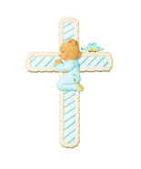 Cherished Teddies Figure Boy Blue Wall Cross Baptism Christening New Bab... - £15.62 GBP