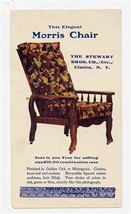 Morris Chair Premium Card Stewart Bros Co Elmira New York 1900&#39;s - $17.82