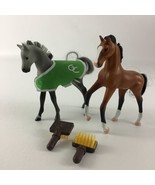 Grand Champions Model Horses 4.5&quot; Pony Lot Hair Brushes Blanket Vintage ... - £23.42 GBP