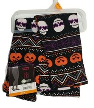 NOBO Women’s Sueded Skeleton &amp; Pumpkin Halloween Leggings Size M (7-9) NWT. - £6.27 GBP