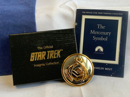 1995 Sterling Silver The Franklin Mint Star Trek The Mercenary Symbol 18... - $49.45