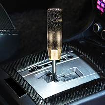 Universal Glitter Transparent Gold Manual Shift Knob Racing Gear Shift Knob - £14.34 GBP