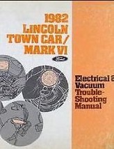 1982 Lincoln Town Car &amp; Mark VI Electrical Vacuum Troubleshooting Wiring Manual - £23.55 GBP