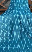 Indian Pure Cotton Ikat weave Fabric in Blue Color Dress Fabric- COTF03 - £5.10 GBP+